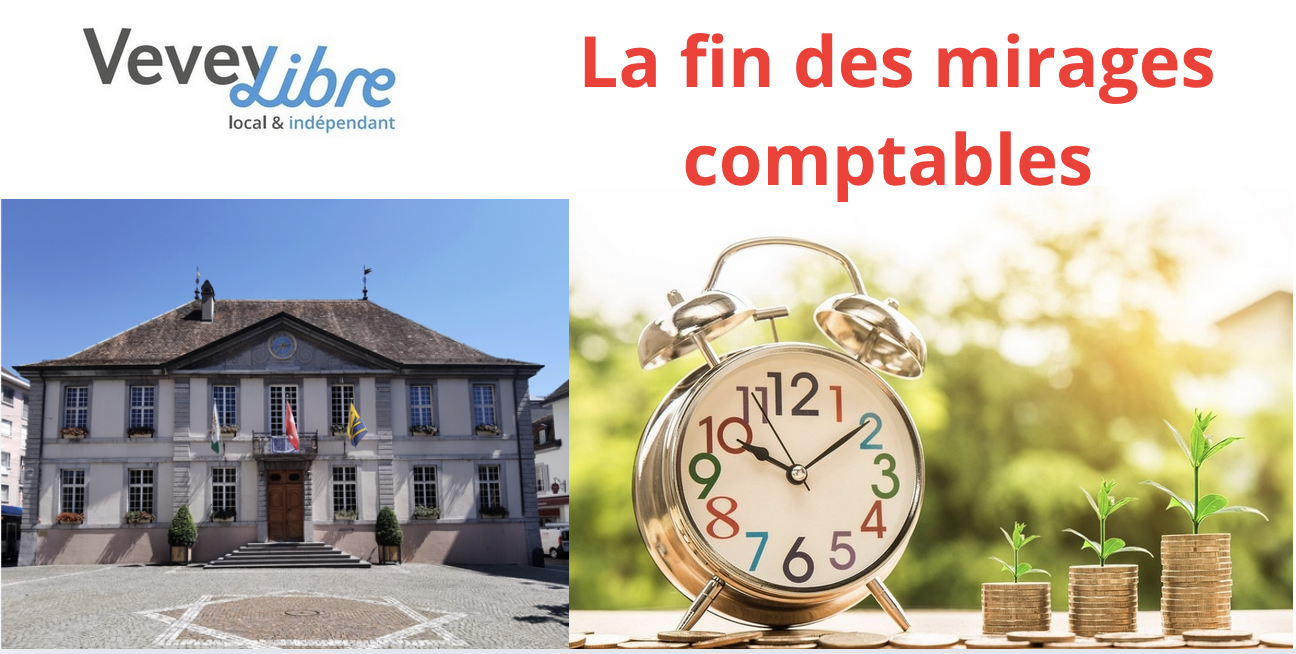 Les finances veveysannes tournent au rouge vif. Les craintes évoquées par Vevey Libre l’an dernier se sont révélées exactes. Nous avions averti qu’il n’était pas raisonnable d’augmenter les dépenses pérennes en comptant sur des recettes fiscales aléatoires des entreprises pour les financer. La Municipalité s’est même permise de présenter un budget avec une marge d’autofinancement négative de 250'000 francs, finalement ramenée, sous la pression, du PLR, l’UDC, du Centre et de Vevey Libre à un excédent présumé d’environ 150'000 francs.  C’est donc du bout des lèvres que nous avons accepté ce budget, comme une majorité du Conseil communal, après avoir entendu les engagements formels de la Municipalité d’entamer un travail d’analyse approfondi pour remonter la pente.