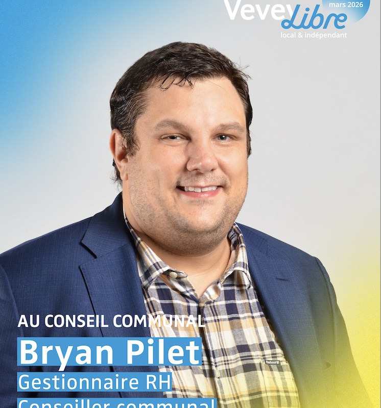 Bryan Pilet est un jeune conseiller communal de 34 ans qui veut poursuivre son engagement «pour contribuer à ce que Vevey reste une ville dynamique et attractive pour sa population ainsi que les générations suivantes».