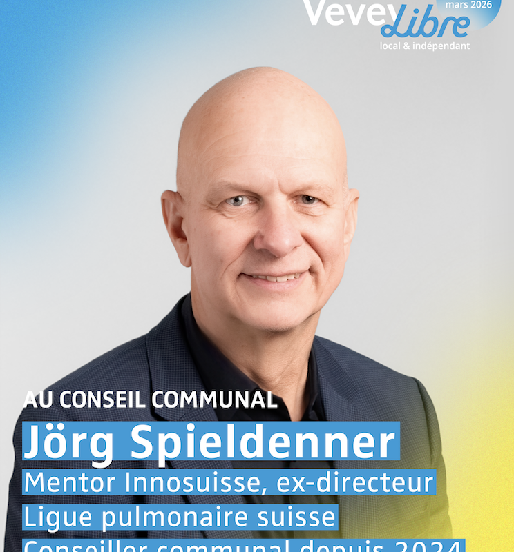 örg Spieldenner, candidat Vevey Libre au Conseil communal veut s’engager pour une ville qui pense à long terme avec une vision stratégique pour les générations futures. Avec plus de vingt ans d’expérience dans le domaine de la santé, Jörg Spieldenner, est un homme déterminé dont les interventions posées et pertinentes sont appréciées au Conseil communal.