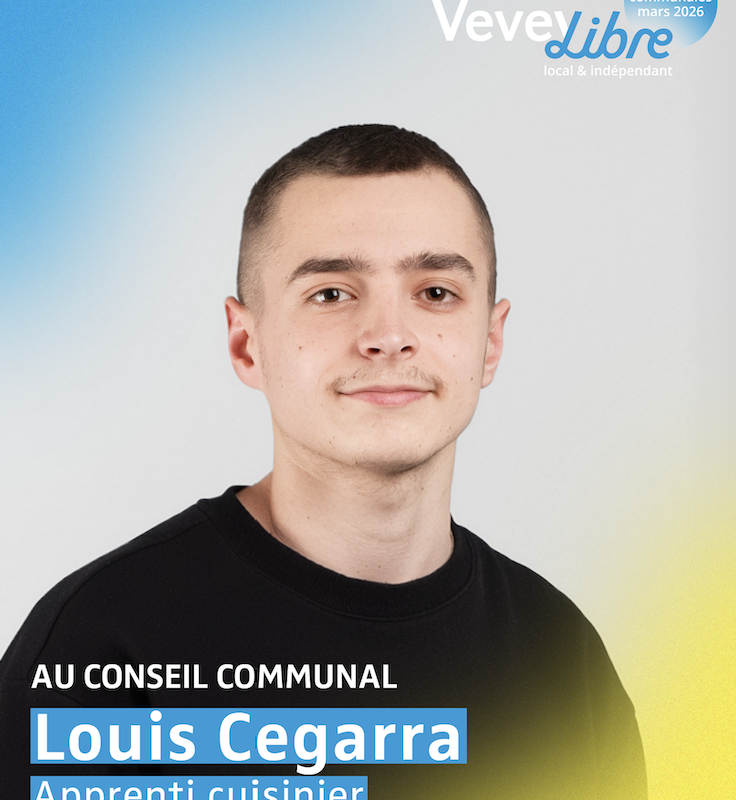 Louis Cegarra, apprenti de cuisine dans un établissement public veveysan, est un jeune homme profondément attaché à sa ville