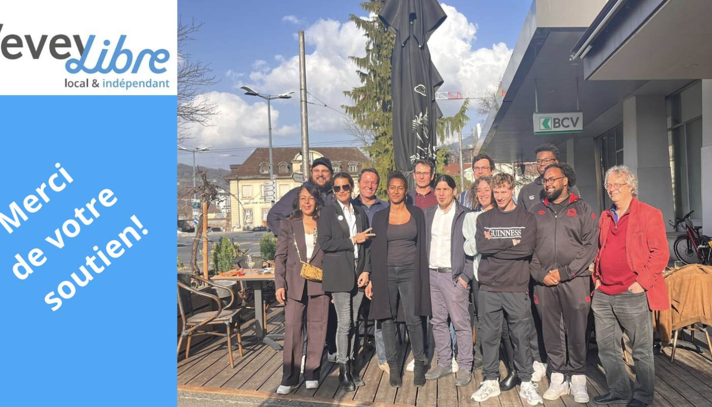 Le résultat est encourageant : Vevey Libre progresse au Conseil communal et gagne un siège, passant de 9 à 10 élus. Un signal positif qui confirme que notre mouvement continue de compter dans le paysage politique veveysan.